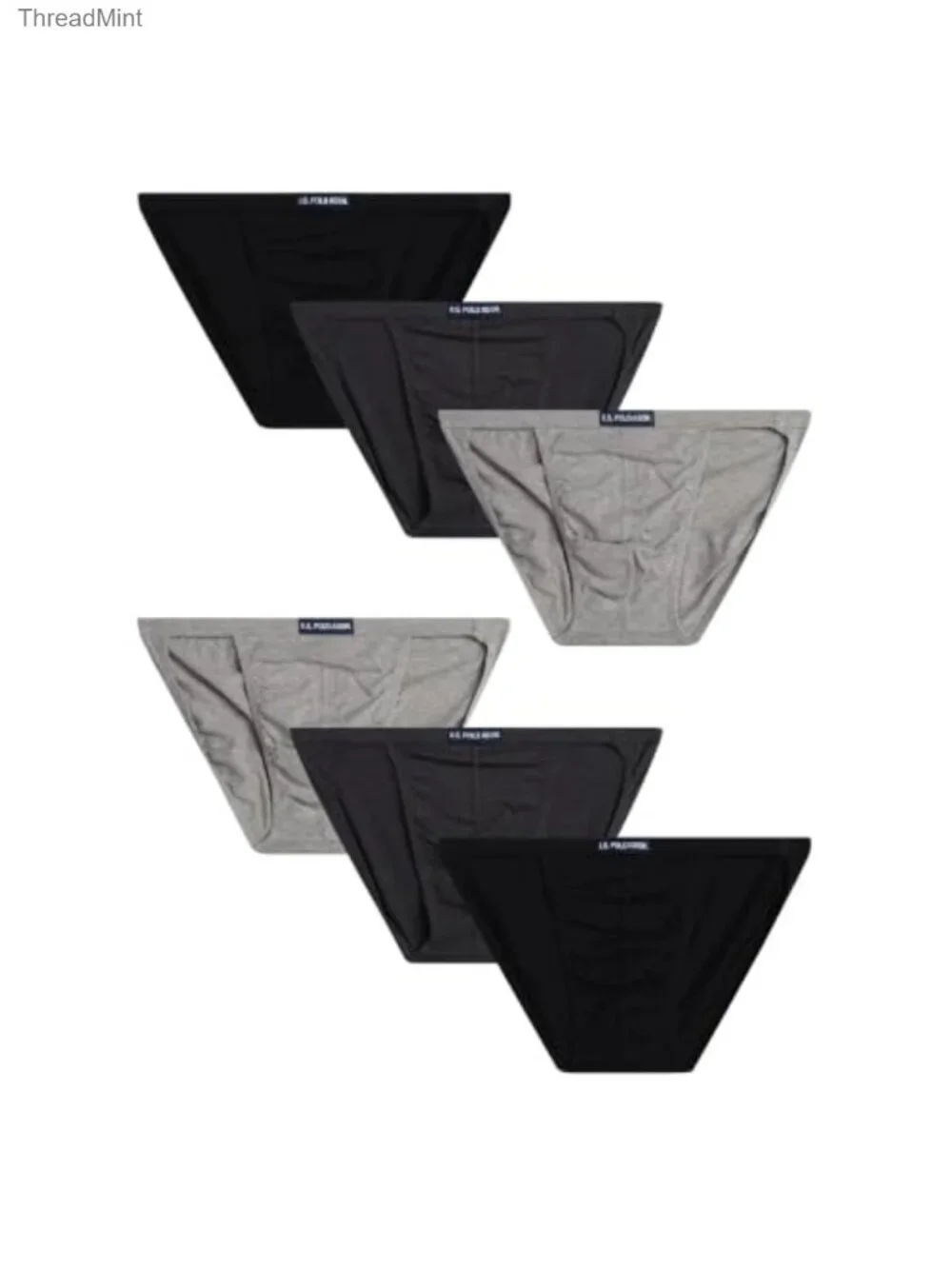 Mens Bikini Briefs 6 Pack Cotton Spandex Underwear Pouch Big & Tall